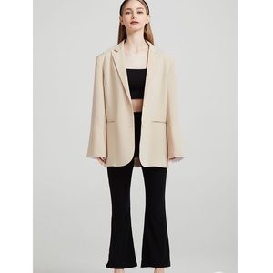 Storets Beige Oversized Blazer w/Contrast Cuff